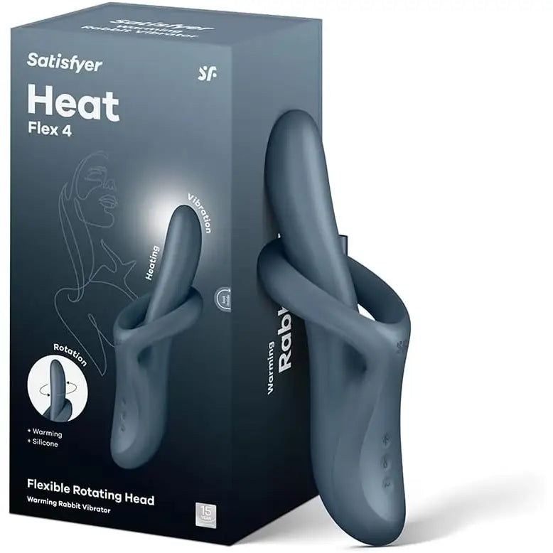 Satisfyer Heat Flex 4 Rotating Warming Rabbit Sex Toy – Rechargeable & Waterproof - Save 25% - Vibrator | Uk - United Kingdom Stoke-on-trent