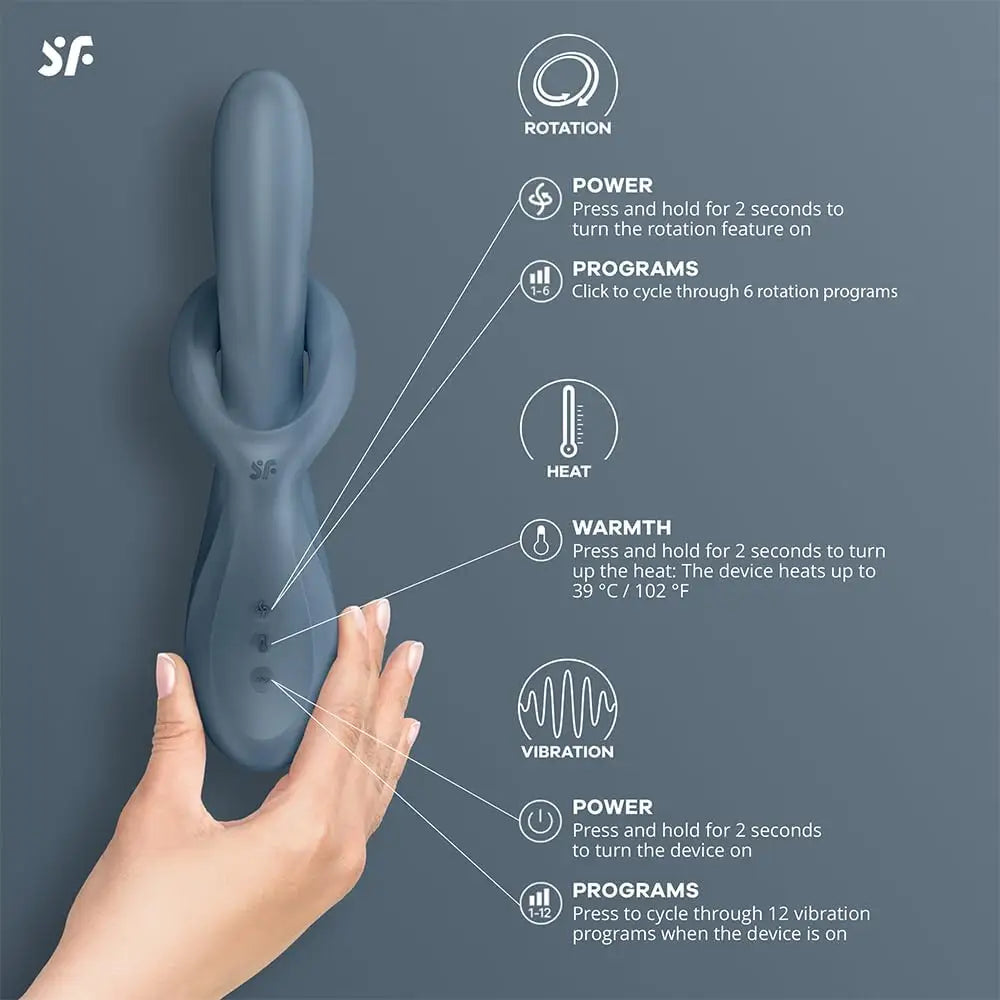Satisfyer Heat Flex 4 Rotating Warming Rabbit Sex Toy – Rechargeable & Waterproof - Save 25% - Vibrator | Uk - United Kingdom Stoke-on-trent
