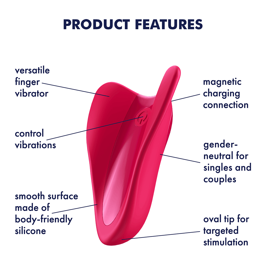 Satisfyer High Fly Finger Vibrator Red - Sex Toys