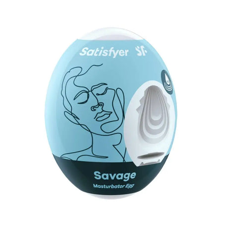 Satisfyer Masturbator Egg Single (savage) - Light Blue - Save 30% - (savage) - Fast Shipping - Sale United Kingdom Stoke-on-trent