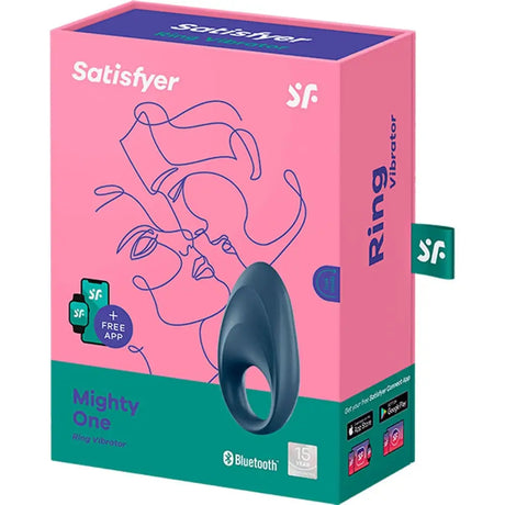 Satisfyer Mighty one Ring Vibrator Blue - Sex Toys - Save 30% - one - Fast Shipping - Sale United Kingdom Stoke-on-trent