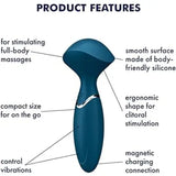 Satisfyer Mini Wand-er - Blue - Save 10% - Fast Shipping - Vibrator United Kingdom Stoke-on-trent
