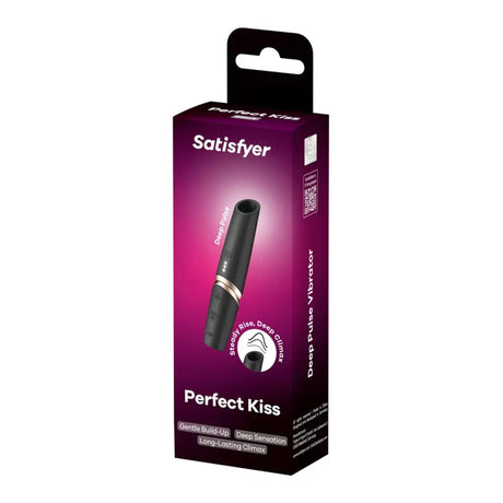 Satisfyer Perfect Kiss - Black - Save 15% - Fast Shipping - Vibrator United Kingdom Stoke-on-trent