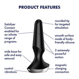 Satisfyer Plug-ilicious 2 Black - Save 10% - Fast Shipping - Anal Vibrators United Kingdom Stoke-on-trent
