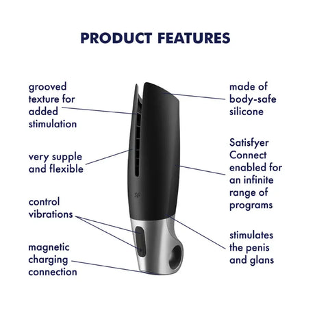 Satisfyer Power Masturbator - Black - Save 10% - Fast Shipping - Sale United Kingdom Stoke-on-trent