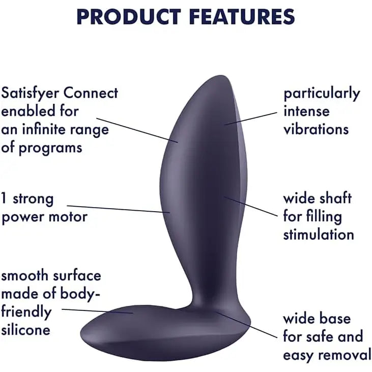 Satisfyer Power Plug - Plum - Save 10% - Fast Shipping - Anal Dildos United Kingdom Stoke-on-trent