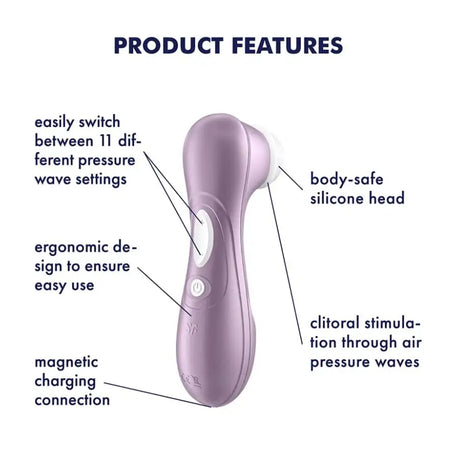Satisfyer Pro 2 Air Stimulator Violet - Save 30% - Fast Shipping - Vibrator United Kingdom Stoke-on-trent