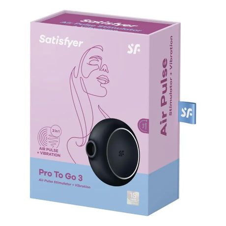 Satisfyer Pro to Go 3 - Black - Save 15% - Fast Shipping - Vibrator United Kingdom Stoke-on-trent