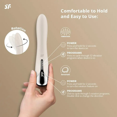 Satisfyer Spinning Vibe 1 - Beige - Save 15% - 10% - Fast Shipping - Vibrator United Kingdom Stoke-on-trent
