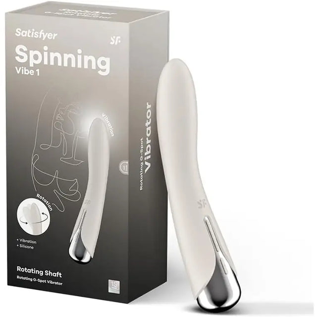 Satisfyer Spinning Vibe 1 - Beige - Save 15% - 10% - Fast Shipping - Vibrator United Kingdom Stoke-on-trent