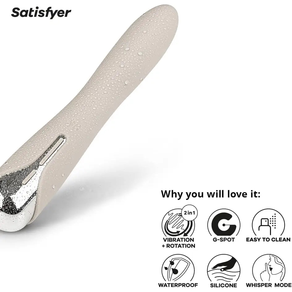 Satisfyer Spinning Vibe 1 - Beige - Save 15% - 10% - Fast Shipping - Vibrator United Kingdom Stoke-on-trent