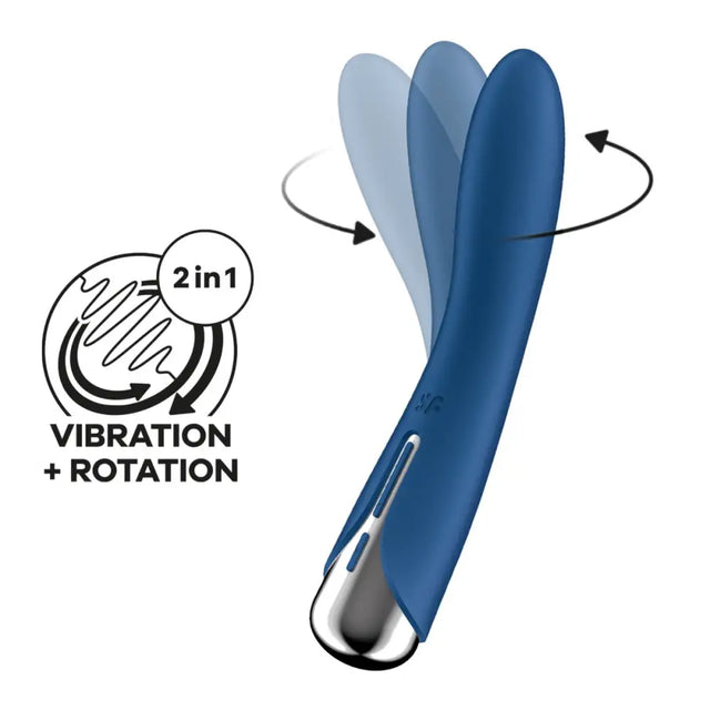 Spinning Vibe 1 - Blue - Save 30% - Satisfyer - 10% - Fast Shipping - Vibrator United Kingdom Stoke-on-trent