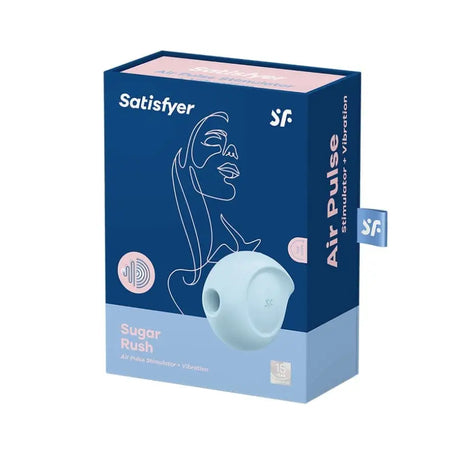 Satisfyer Sugar Rush Air Pulse Vibrator Blue - Save 30% - Fast Shipping - United Kingdom Stoke-on-trent
