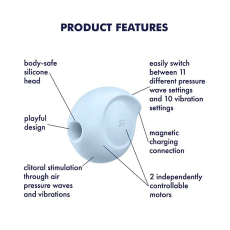 Satisfyer Sugar Rush Air Pulse Vibrator Blue - Save 30% - Fast Shipping - United Kingdom Stoke-on-trent