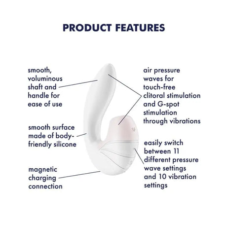 Satisfyer Supernova Air Pulse Vibrator White - Save 25% - Fast Shipping - United Kingdom Stoke-on-trent