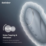 Satisfyer Tap & Climax 1 - Bluegrey - Save 20% - Fast Shipping - Vibrator United Kingdom Stoke-on-trent