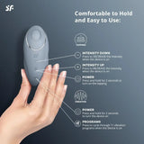 Satisfyer Tap & Climax 1 - Bluegrey - Save 20% - Fast Shipping - Vibrator United Kingdom Stoke-on-trent