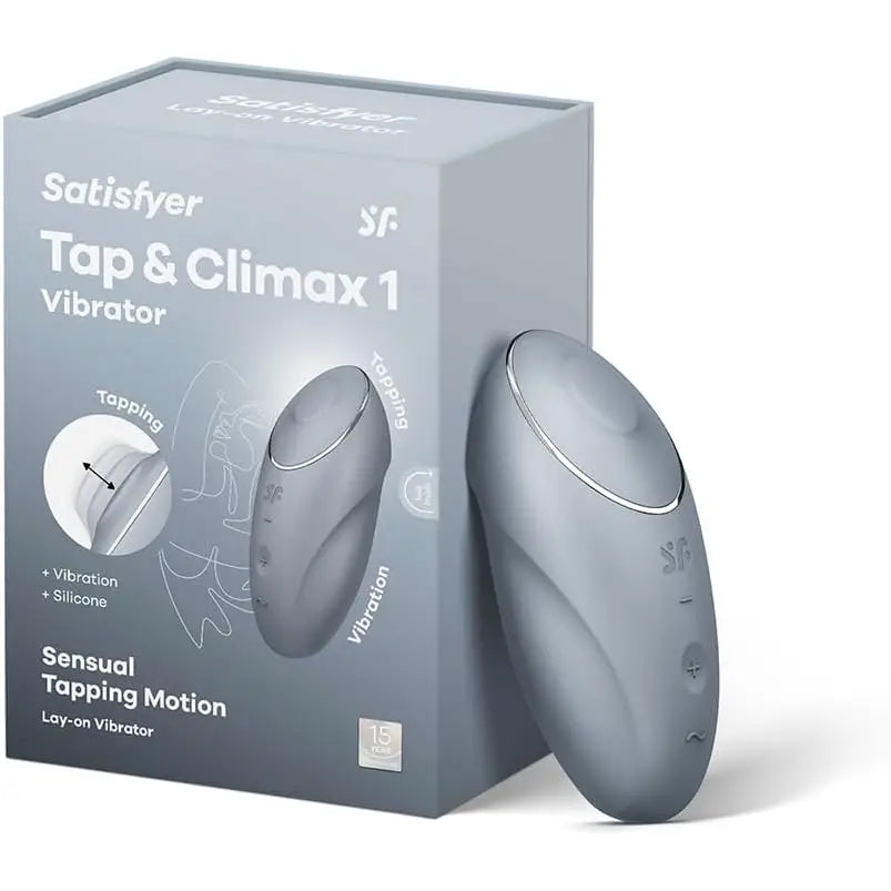 Satisfyer Tap & Climax 1 - Bluegrey - Save 20% - Fast Shipping - Vibrator United Kingdom Stoke-on-trent