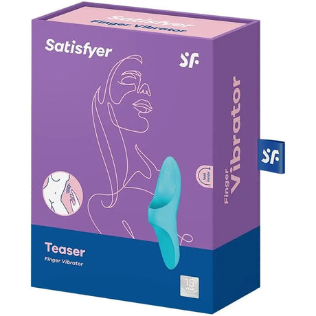 Satisfyer Teaser Finger Vibrator - Light Blue - Sex Toys - Save 25% - Fast Shipping - United Kingdom Stoke-on-trent