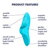 Satisfyer Teaser Finger Vibrator - Light Blue - Sex Toys - Save 25% - Fast Shipping - United Kingdom Stoke-on-trent