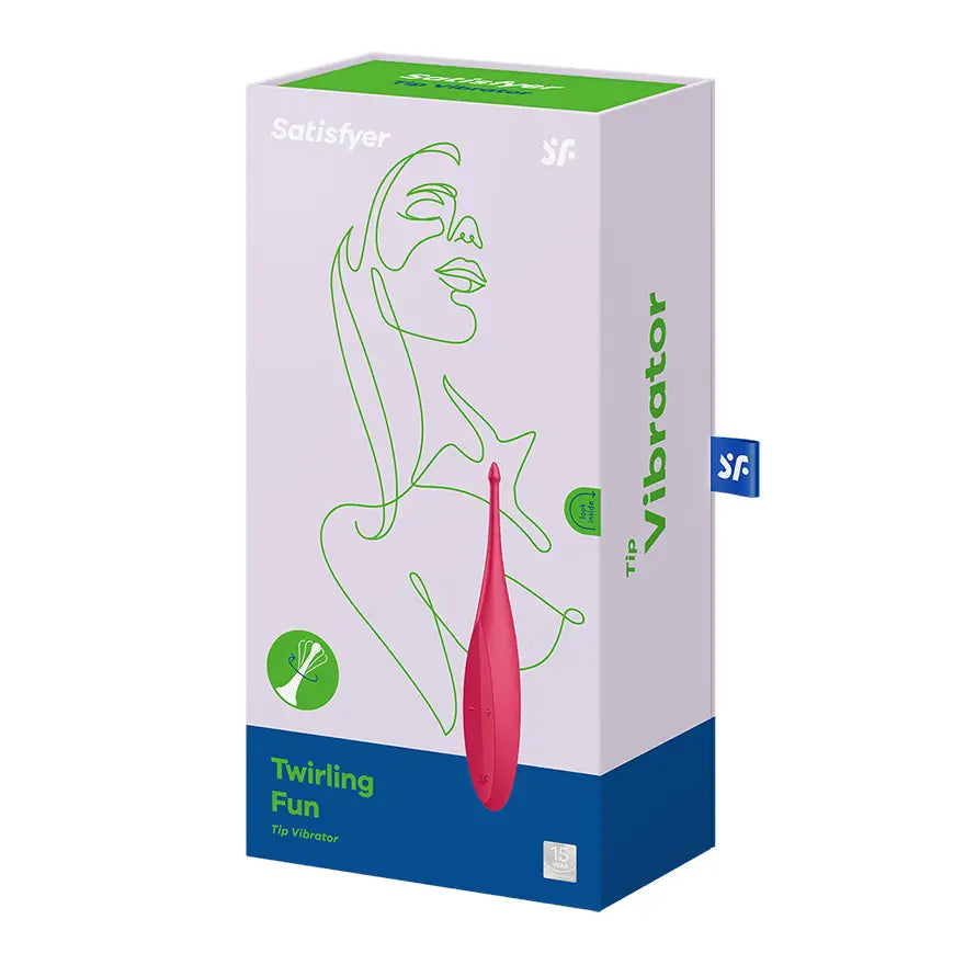 Satisfyer Twirling Fun - Poppy Red - Save 10% - Fast Shipping - Vibrator United Kingdom Stoke-on-trent