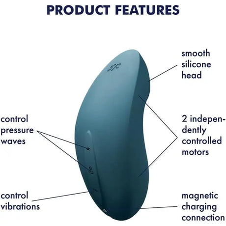 Satisfyer Vulva Lover 2 - Blue - Save 20% - Fast Shipping - Vibrator United Kingdom Stoke-on-trent