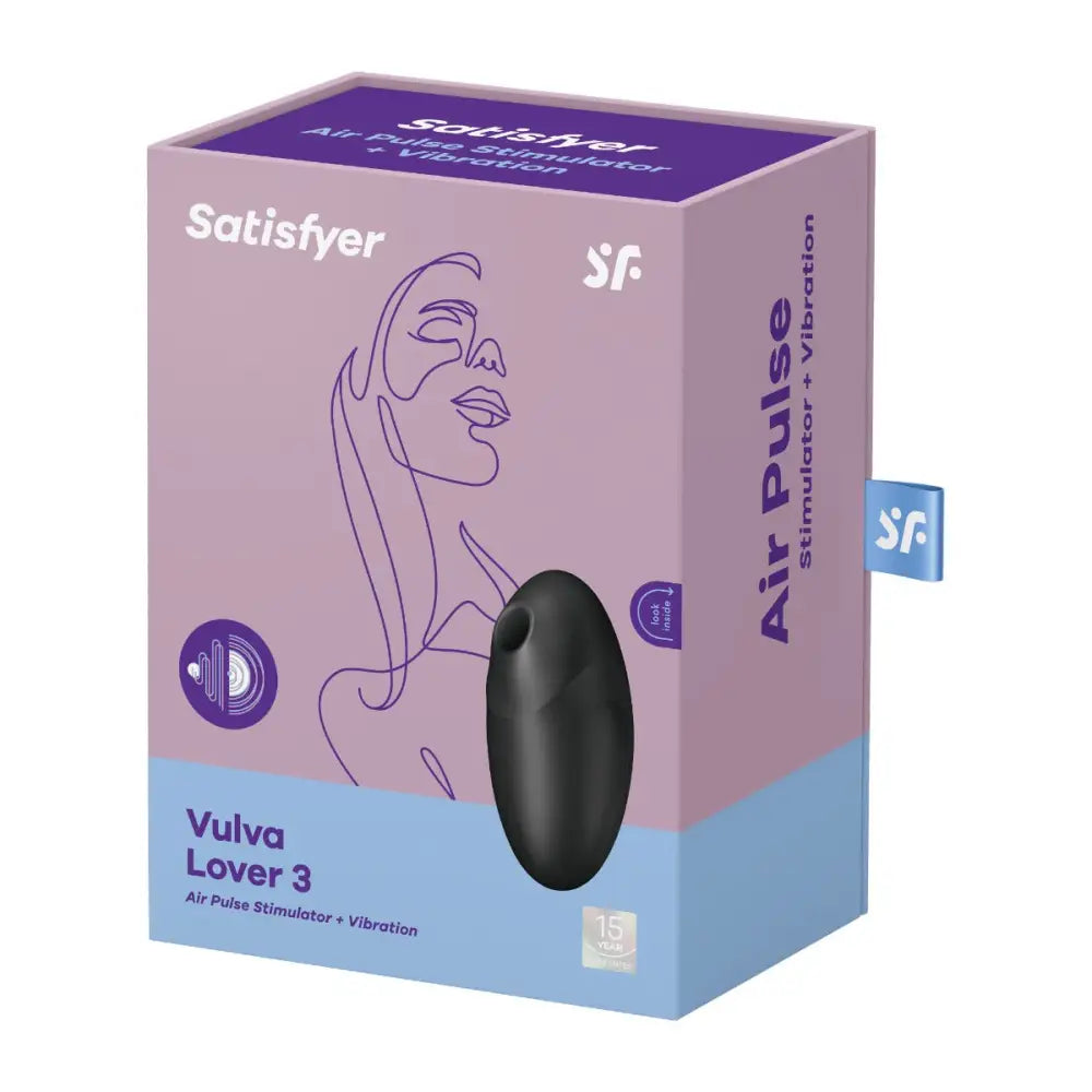 Satisfyer Vulva Lover 3 - Black - Save 10% - Fast Shipping - Vibrator United Kingdom Stoke-on-trent