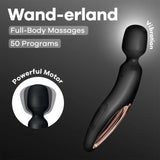 Satisfyer Wand-erland - Black/rose Gold - Save 10% - Black/rose - Fast Shipping - Vibrator United Kingdom Stoke-on-trent