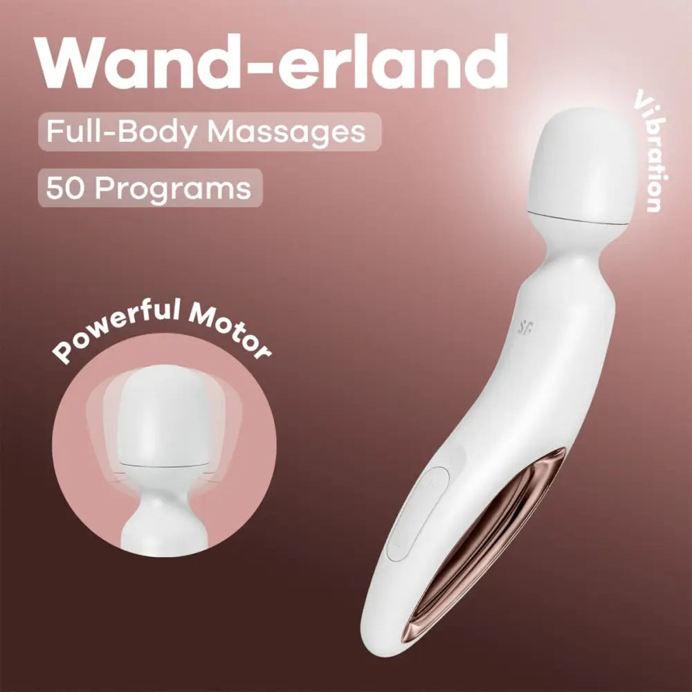 Satisfyer Wand-erland - White/gold - Save 20% - White/gold - Fast Shipping - Vibrator United Kingdom Stoke-on-trent