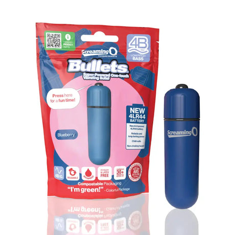 Screaming o 4b Bullet - Blueberry - Save 10% - o 4b - Fast Shipping - Vibrator United Kingdom Stoke-on-trent