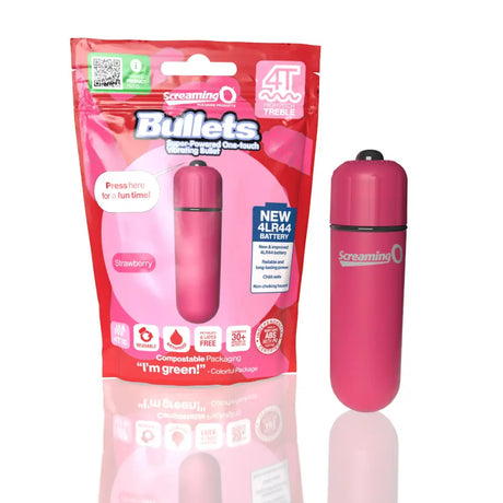 Screaming o 4t Bullet - Strawberry - Save 10% - o 4t - Fast Shipping - Vibrator United Kingdom Stoke-on-trent