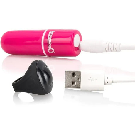 Screaming o Charged Vooom Pink Remote Control Bullet Vibe - Save 25% - o - Fast - Vibrator United Kingdom Stoke-on-trent