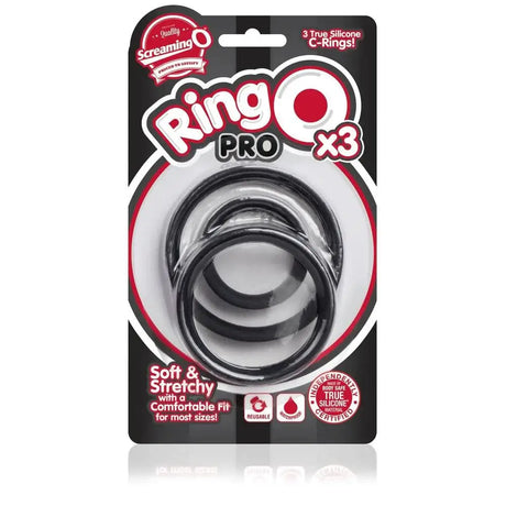 Screaming o Ringo Pro X3 Cock Rings Black - Save 30% - o Ringo - Fast Shipping - Sale United Kingdom Stoke-on-trent