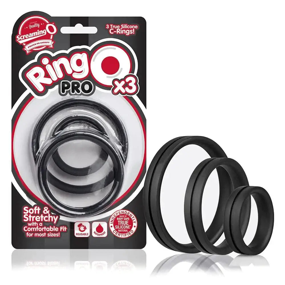 Screaming o Ringo Pro X3 Cock Rings Black - Save 30% - o Ringo - Fast Shipping - Sale United Kingdom Stoke-on-trent