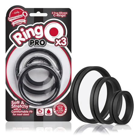 Screaming o Ringo Pro X3 Cock Rings Black - Save 30% - o Ringo - Fast Shipping - Sale United Kingdom Stoke-on-trent