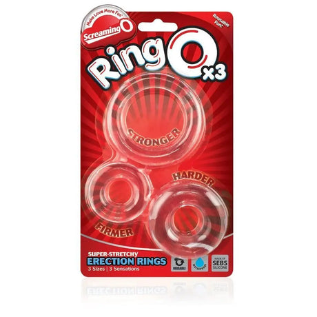 Screaming o Ringo X3 Clear Cock Rings - Save 25% - o Ringo X3 - Fast Shipping - Sale United Kingdom Stoke-on-trent