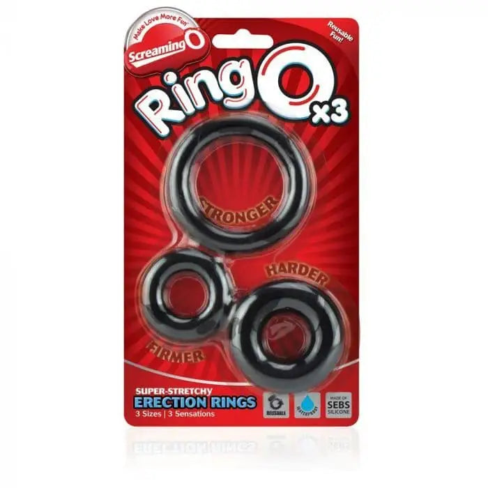 Screaming o Ringo X3 Cock Rings Black - Save 25% - o Ringo X3 - Fast Shipping - Sale United Kingdom Stoke-on-trent