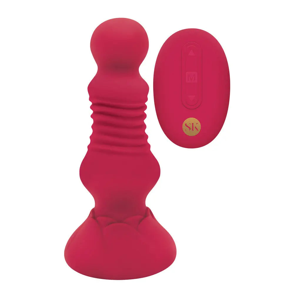Secret Kisses Remote Thrusting Rosebud Butt Plug - Save 30% - Fast Shipping - Anal Vibrators United Kingdom Stoke-on-trent