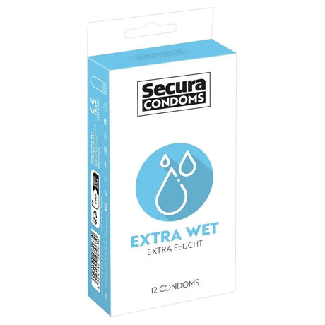 Secura Condoms 12 Pack Extra Wet - Save 25% - Fast Shipping - Sale United Kingdom Stoke-on-trent