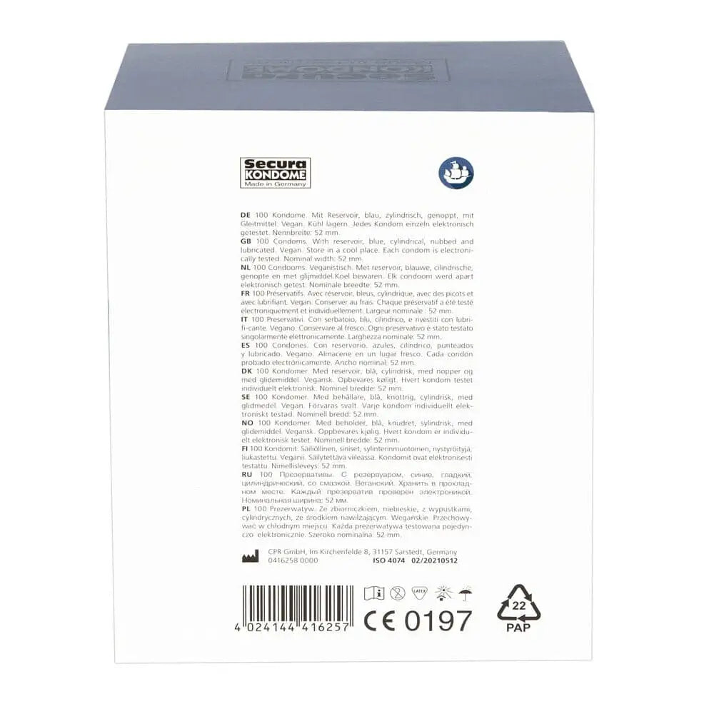 Secura Kondome Blue Pearl X100 Condoms - Save 15% - X100 - Fast Shipping - Sale United Kingdom Stoke-on-trent