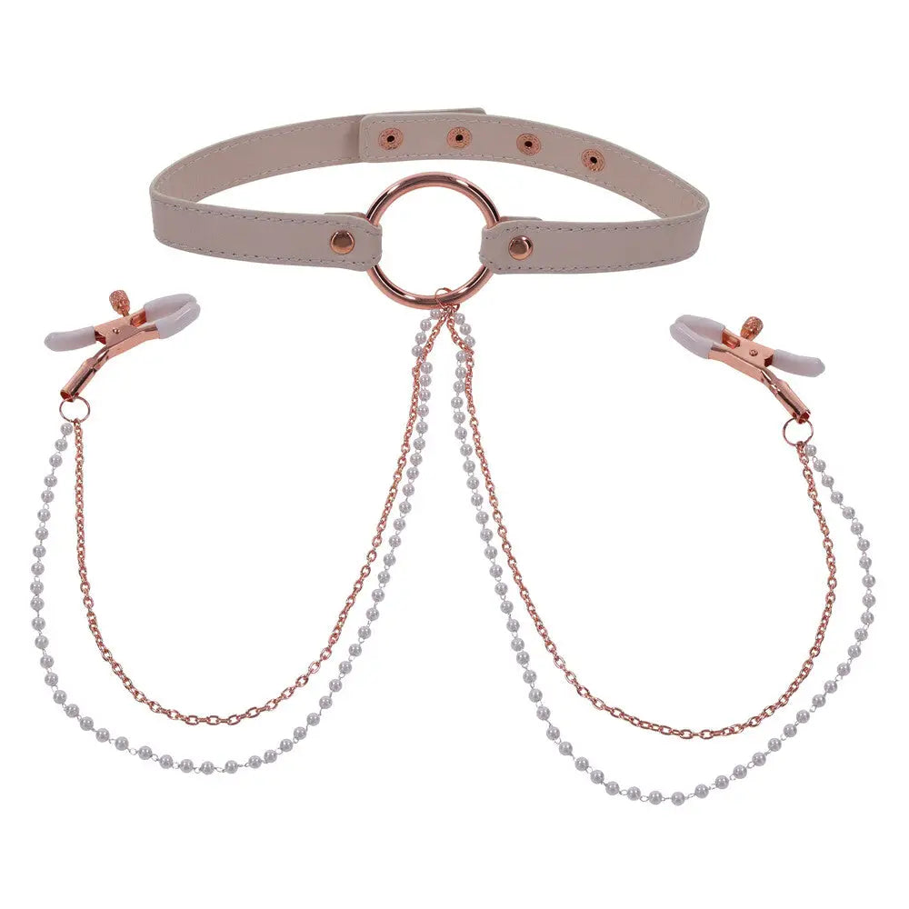 Sex and Mischief Collar with Nipple Clamps - Save 30% - Fast Shipping - Sale United Kingdom Stoke-on-trent