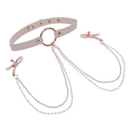 Sex and Mischief Collar with Nipple Clamps - Save 30% - Fast Shipping - Sale United Kingdom Stoke-on-trent