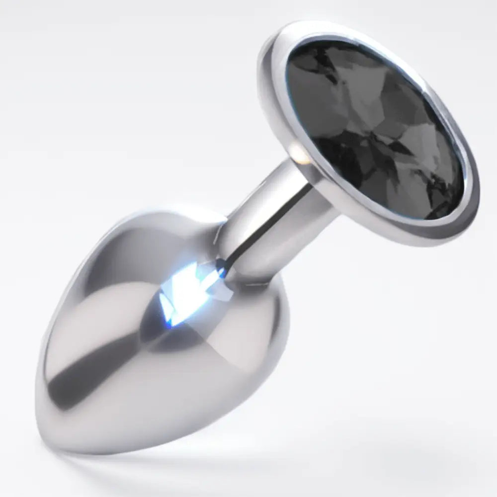 Sexy Emporium Jewelled Metal Beginner Butt Plug 3 Inch Black - Save 25% - Fast - Sale United Kingdom Stoke-on-trent