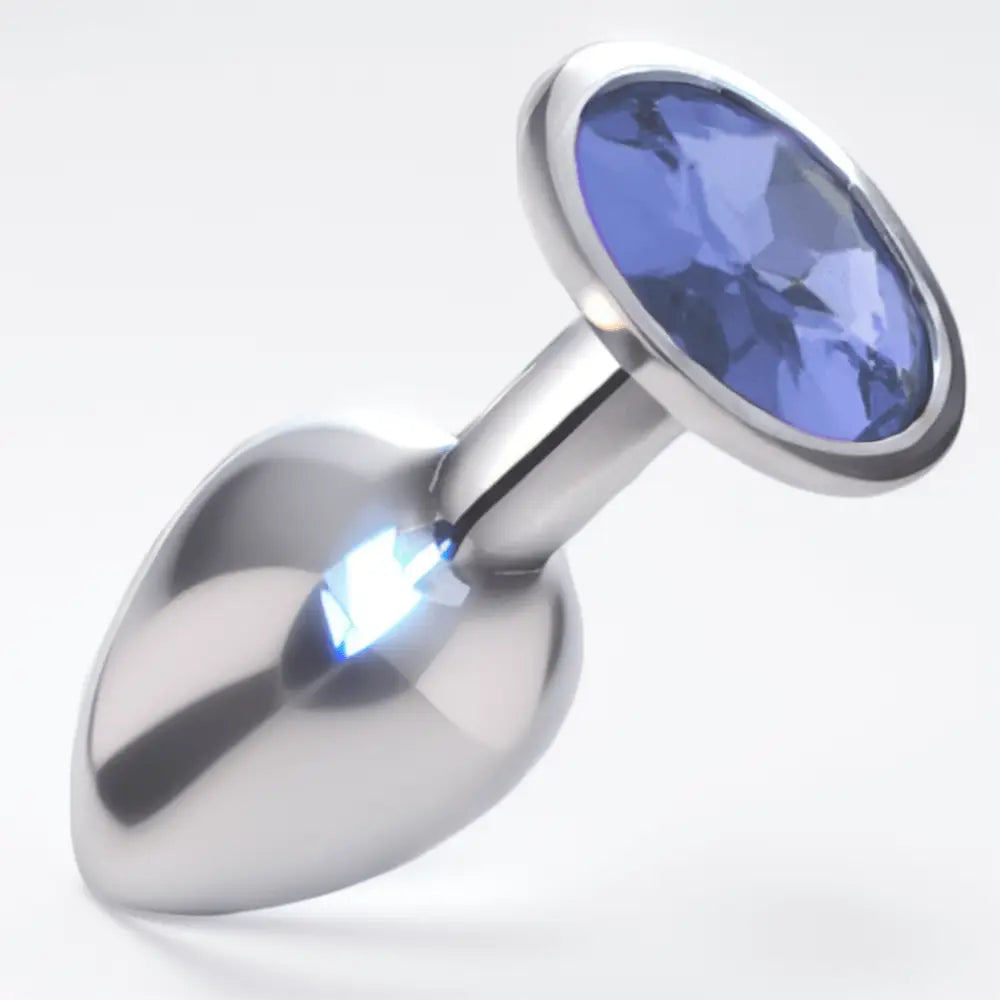 Sexy Emporium Jewelled Metal Beginner Butt Plug 3 Inch Dark Blue - Save 20% - Sale United Kingdom Stoke-on-trent
