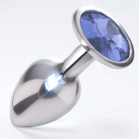 Sexy Emporium Jewelled Metal Beginner Butt Plug 3 Inch Dark Blue - Save 20% - Sale United Kingdom Stoke-on-trent