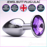 Sexy Emporium Jewelled Metal Beginner Butt Plug 3 Inch Lilac - Save 25% - Fast - Sale United Kingdom Stoke-on-trent