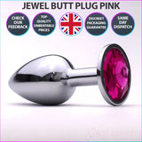 Sexy Emporium Jewelled Metal Beginner Butt Plug 3 Inch Pink