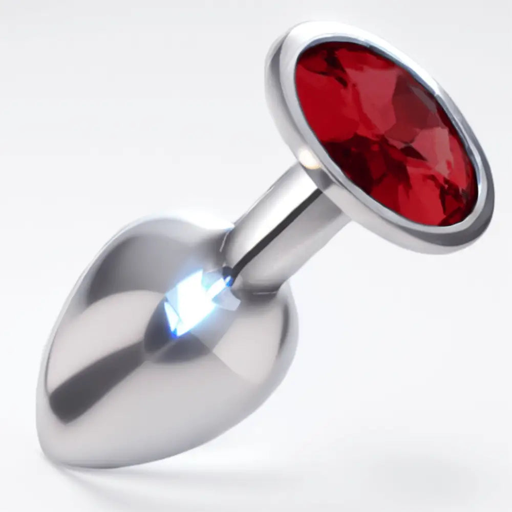 Sexy Emporium Jewelled Metal Beginner Butt Plug 3 Inch Red - Save 20% - Fast - Sale United Kingdom Stoke-on-trent