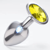 Sexy Emporium Jewelled Metal Beginner Butt Plug 3 Inch Yellow - Save 25% - Fast - Sale United Kingdom Stoke-on-trent