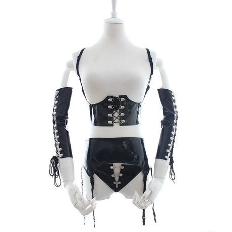 Sexy Gothic Pvc Lingerie Set - Save 25% - Pvc - Fast Shipping - Sale United Kingdom Stoke-on-trent